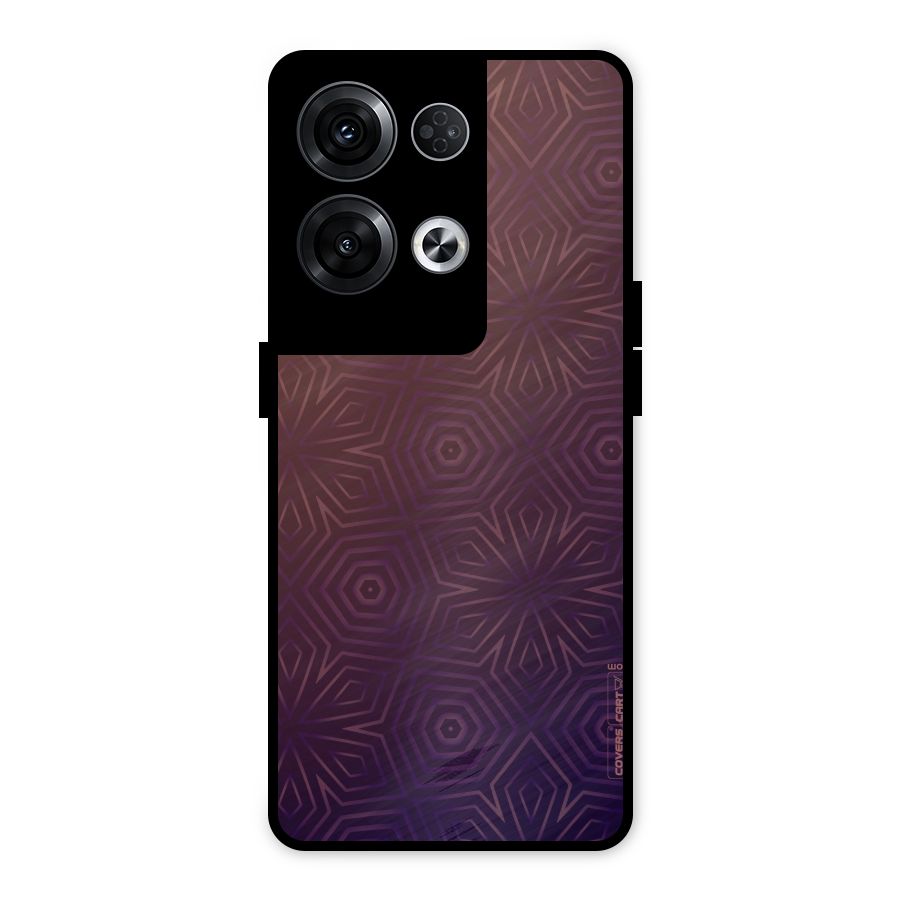 Lavish Purple Pattern Metal Back Case for Oppo Reno8 Pro 5G