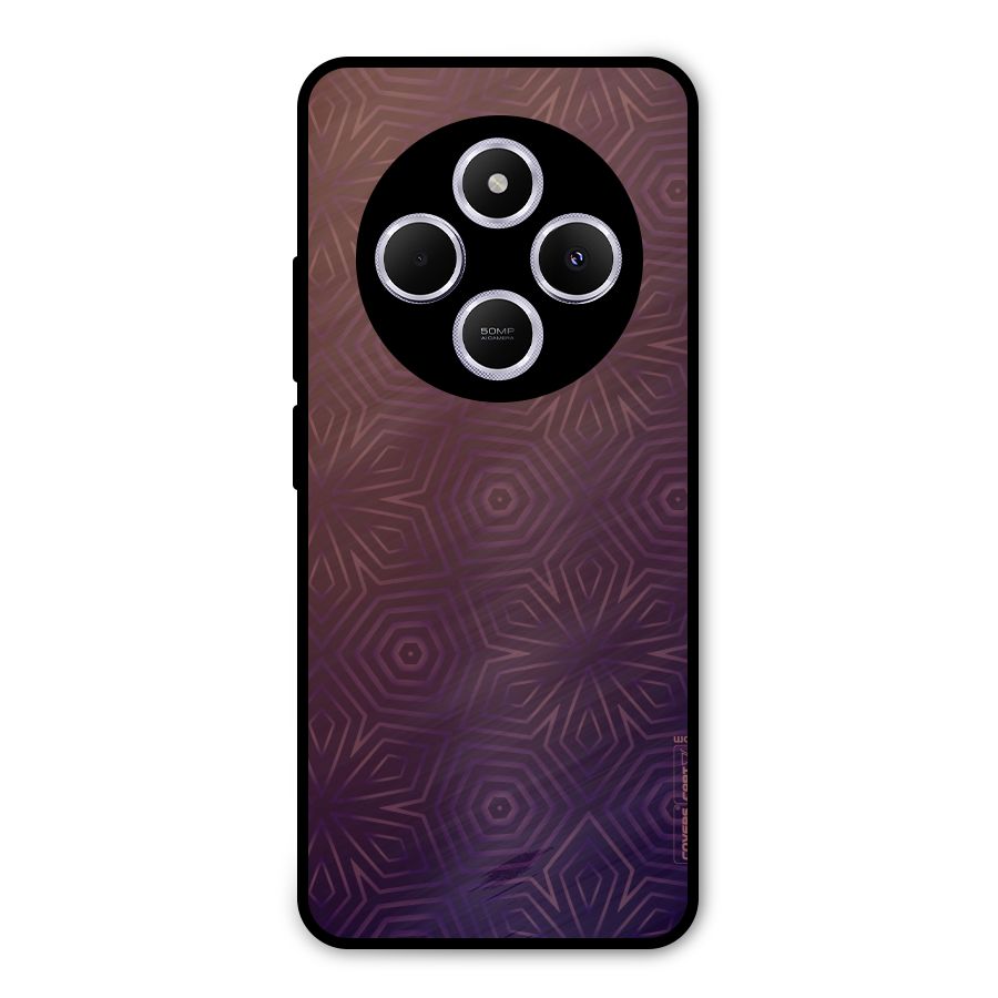 Lavish Purple Pattern Metal Back Case for Poco C75 5G