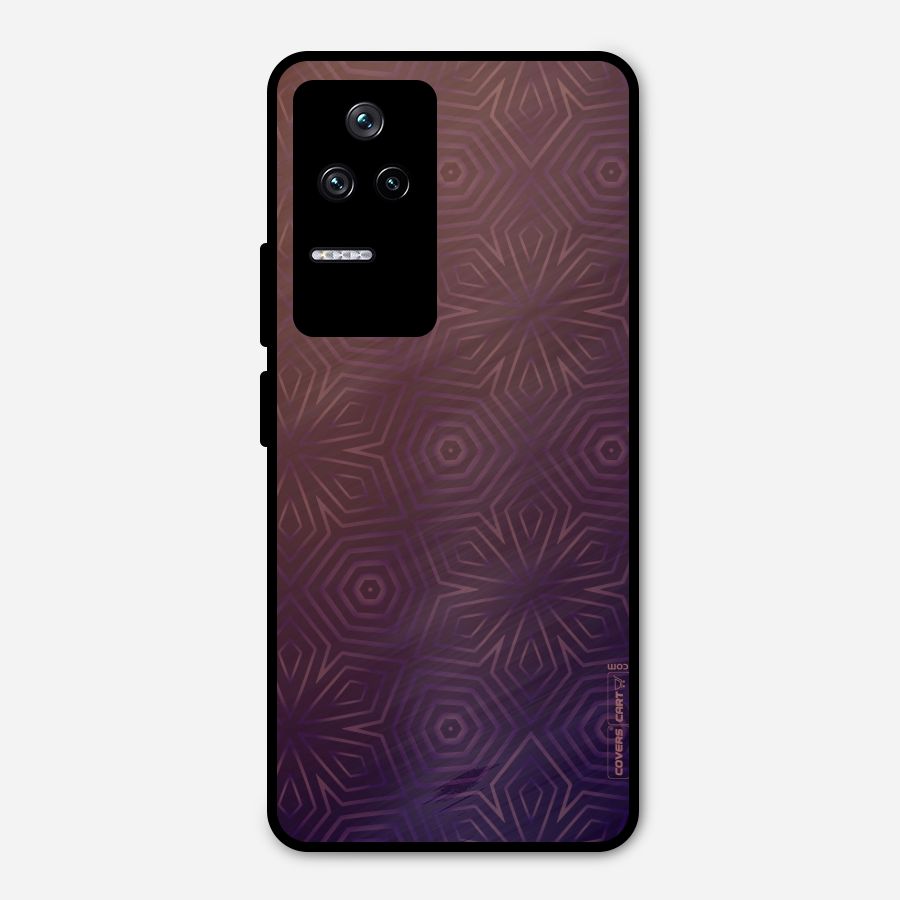Lavish Purple Pattern Metal Back Case for Poco F4 5G