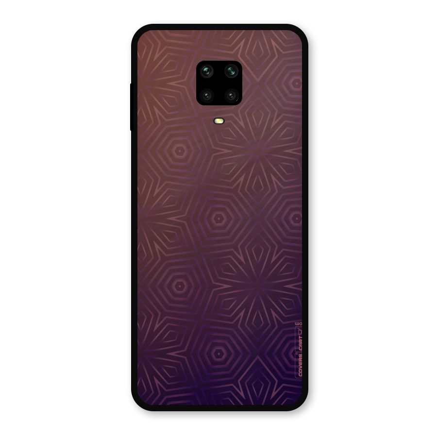 Lavish Purple Pattern Metal Back Case for Poco M2