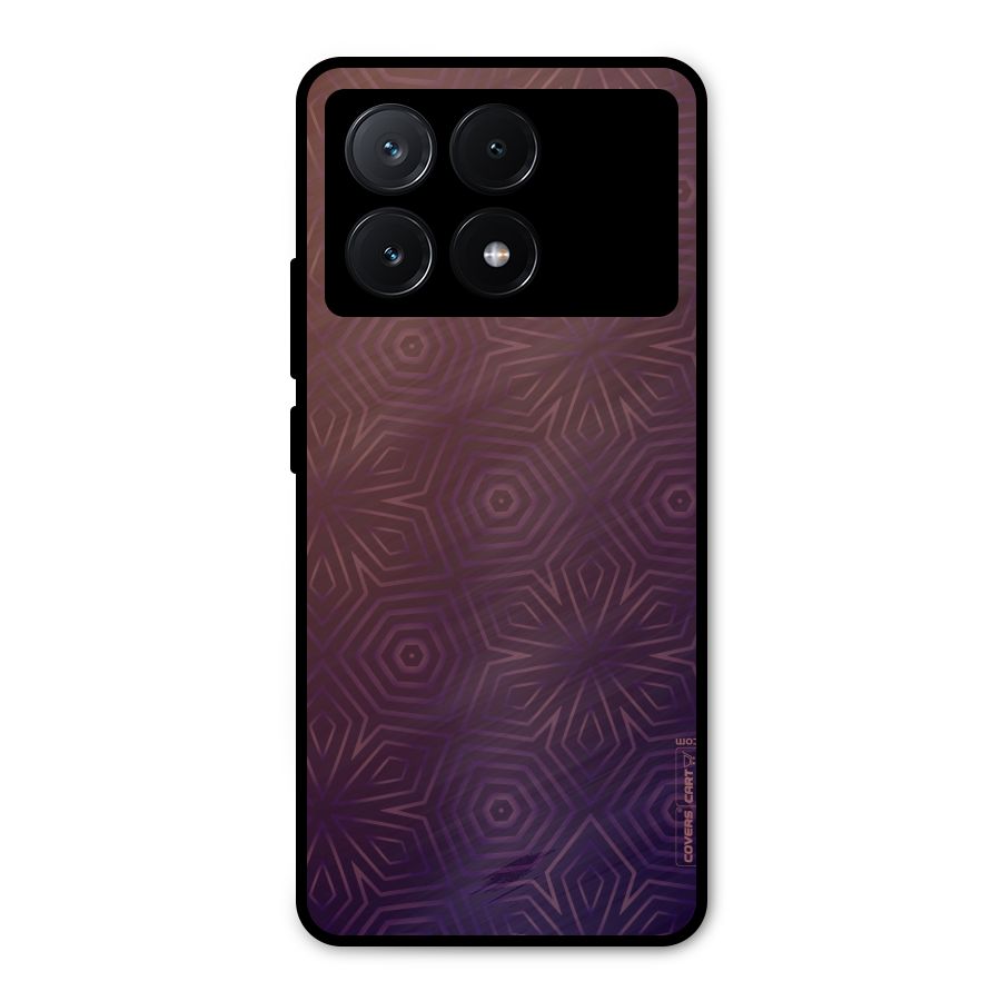 Lavish Purple Pattern Metal Back Case for Poco X6 Pro