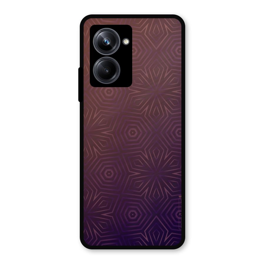 Lavish Purple Pattern Metal Back Case for Realme 10 Pro