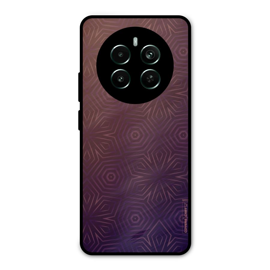 Lavish Purple Pattern Metal Back Case for Realme 12 Pro Plus