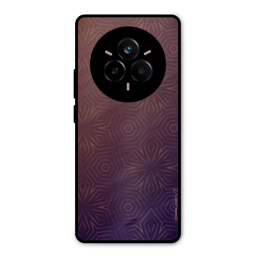 Lavish Purple Pattern Metal Back Case for Realme 14 Pro