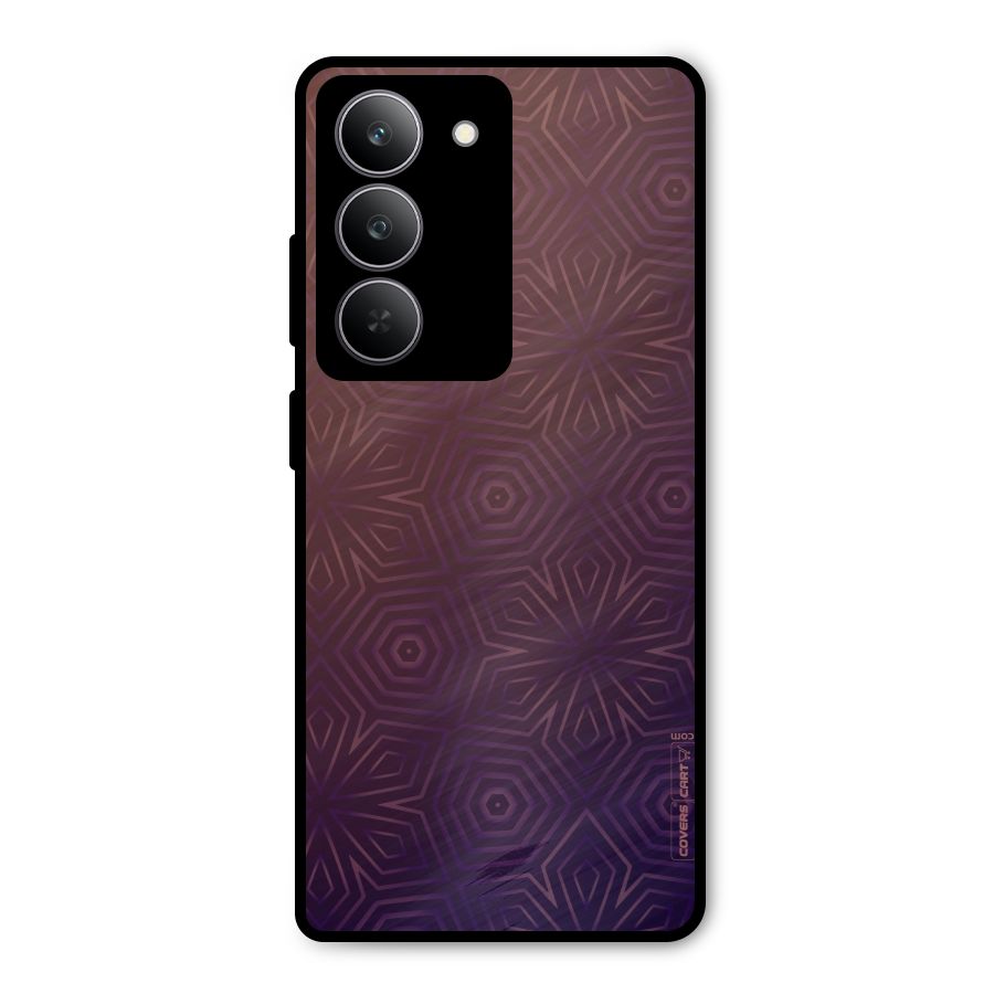 Lavish Purple Pattern Metal Back Case for Realme 14x