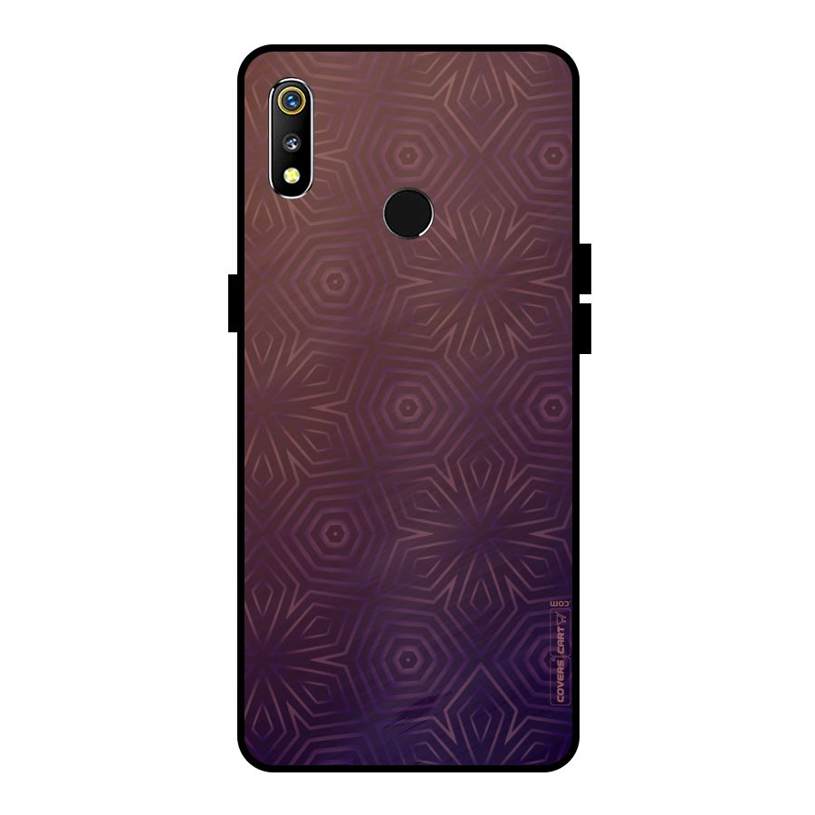 Lavish Purple Pattern Metal Back Case for Realme 3i