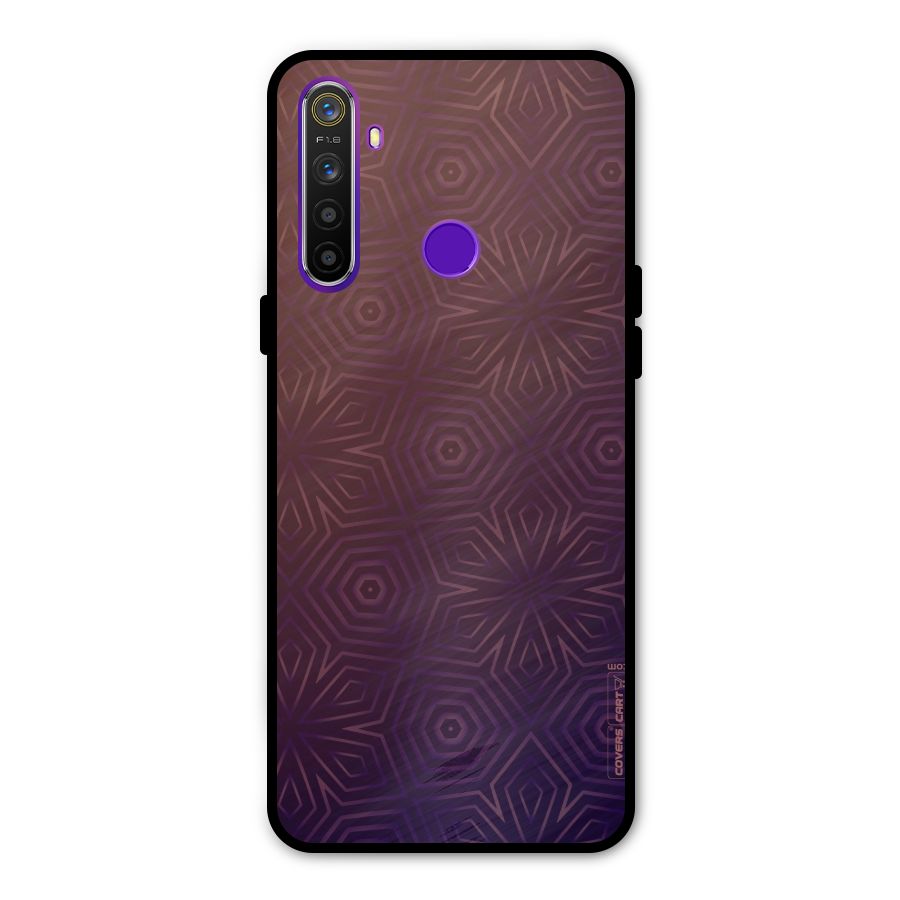 Lavish Purple Pattern Metal Back Case for Realme 5
