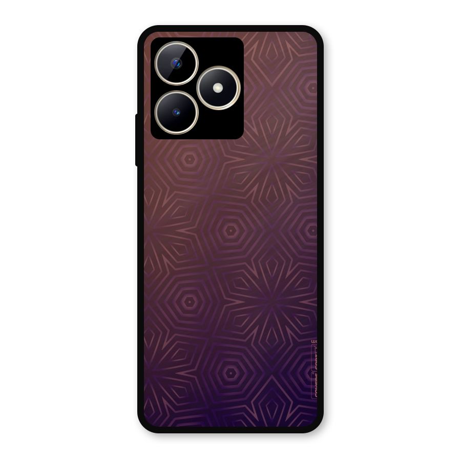 Lavish Purple Pattern Metal Back Case for Realme C53