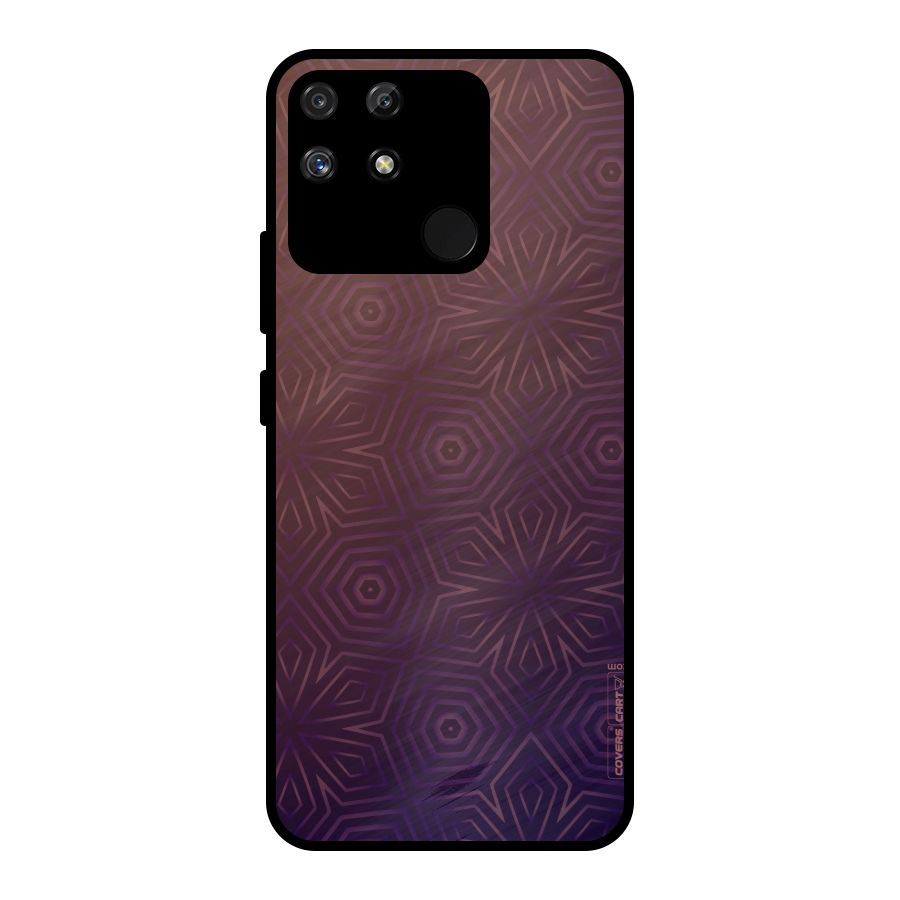 Lavish Purple Pattern Metal Back Case for Realme Narzo 50A