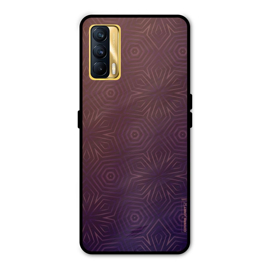 Lavish Purple Pattern Metal Back Case for Realme X7