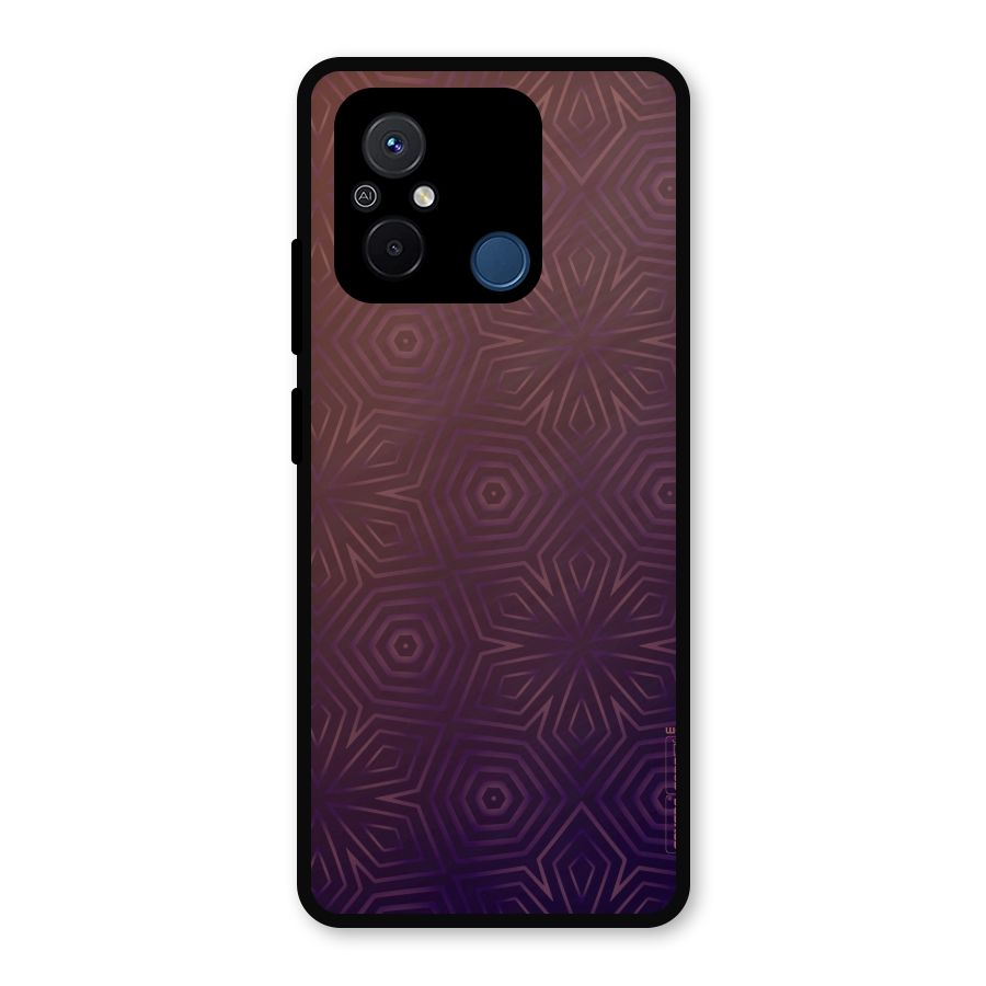 Lavish Purple Pattern Metal Back Case for Redmi 12C