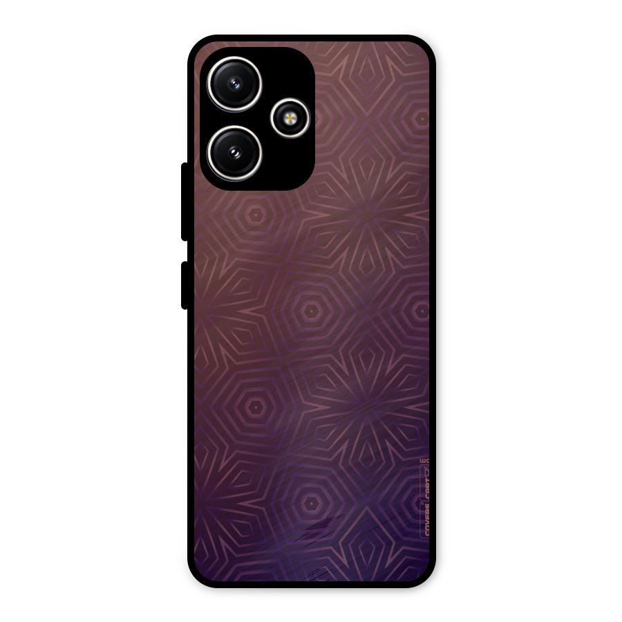 Lavish Purple Pattern Metal Back Case for Redmi 12 5G