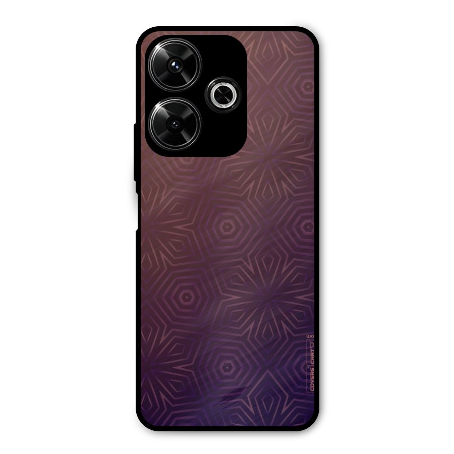 Lavish Purple Pattern Metal Back Case for Redmi 13 5G