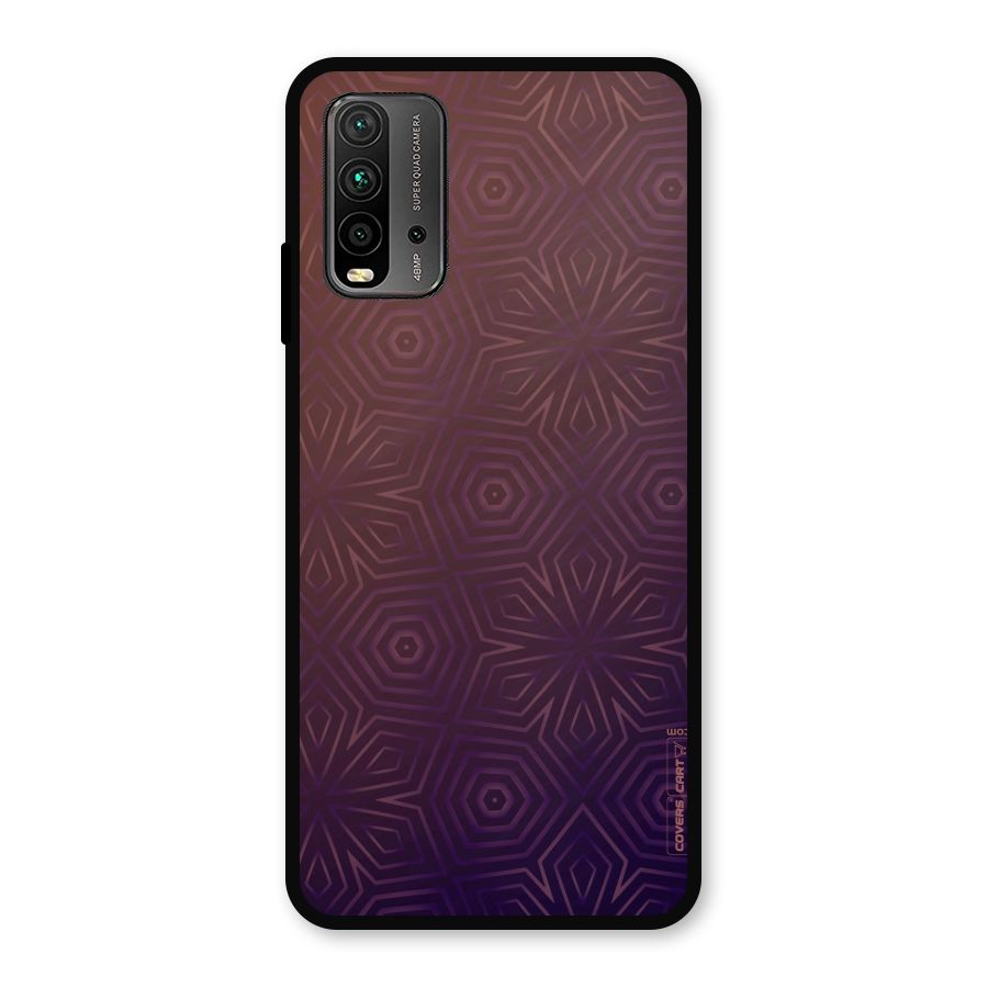 Lavish Purple Pattern Metal Back Case for Redmi 9 Power