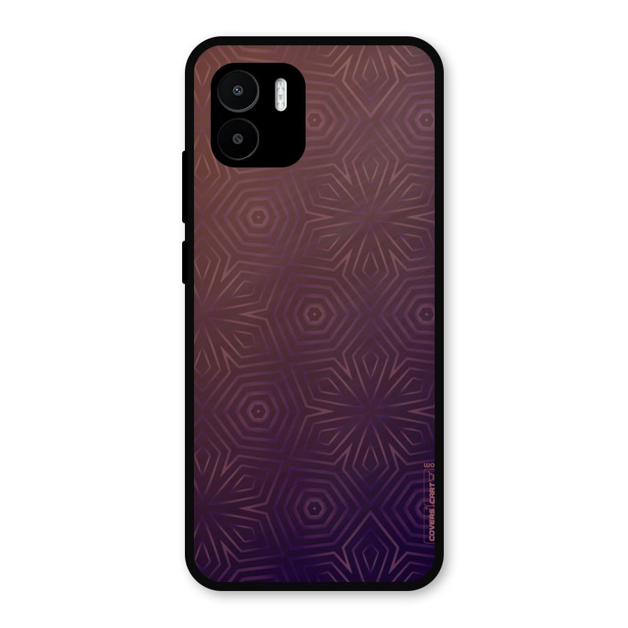 Lavish Purple Pattern Metal Back Case for Redmi A2