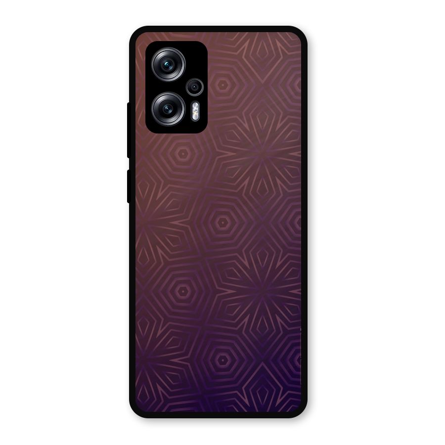 Lavish Purple Pattern Metal Back Case for Redmi K50i