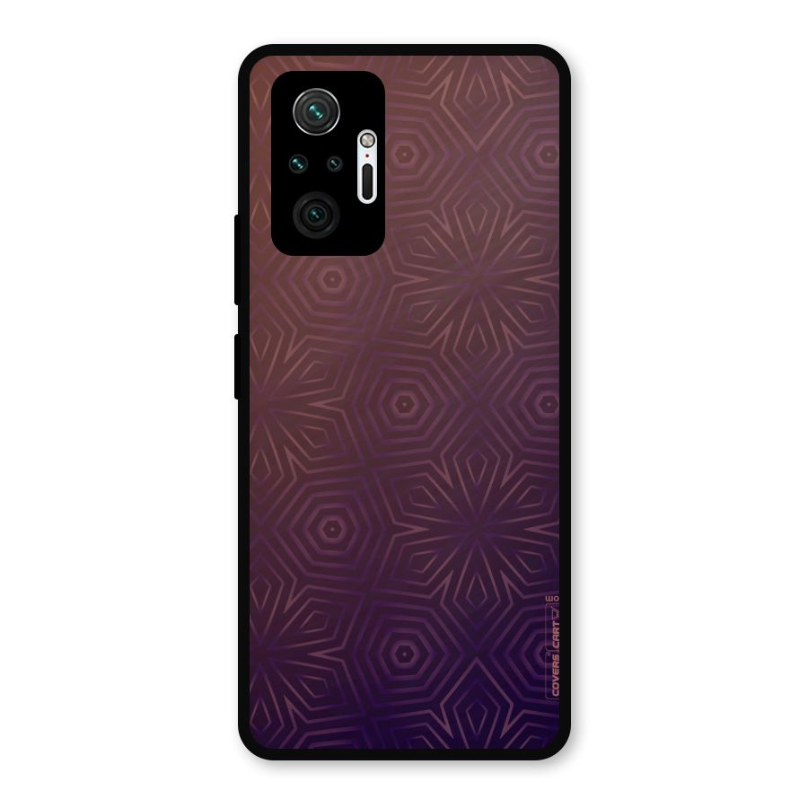 Lavish Purple Pattern Metal Back Case for Redmi Note 10 Pro
