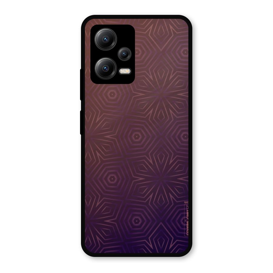 Lavish Purple Pattern Metal Back Case for Redmi Note 12 5G