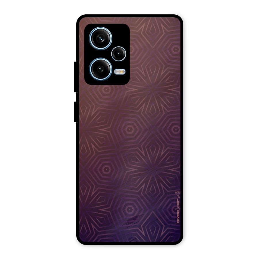 Lavish Purple Pattern Metal Back Case for Redmi Note 12 Pro