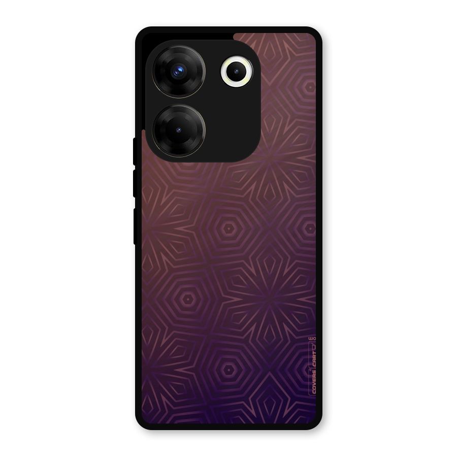 Lavish Purple Pattern Metal Back Case for Tecno Camon 20