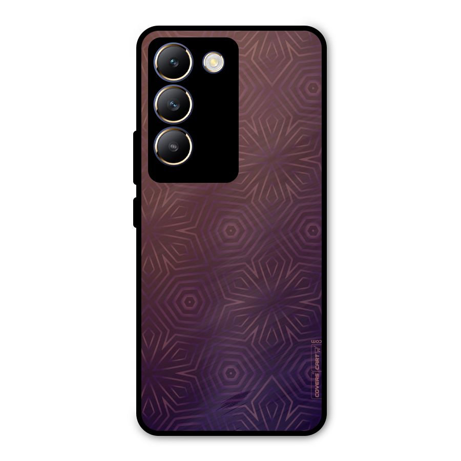Lavish Purple Pattern Metal Back Case for Vivo T3 5G