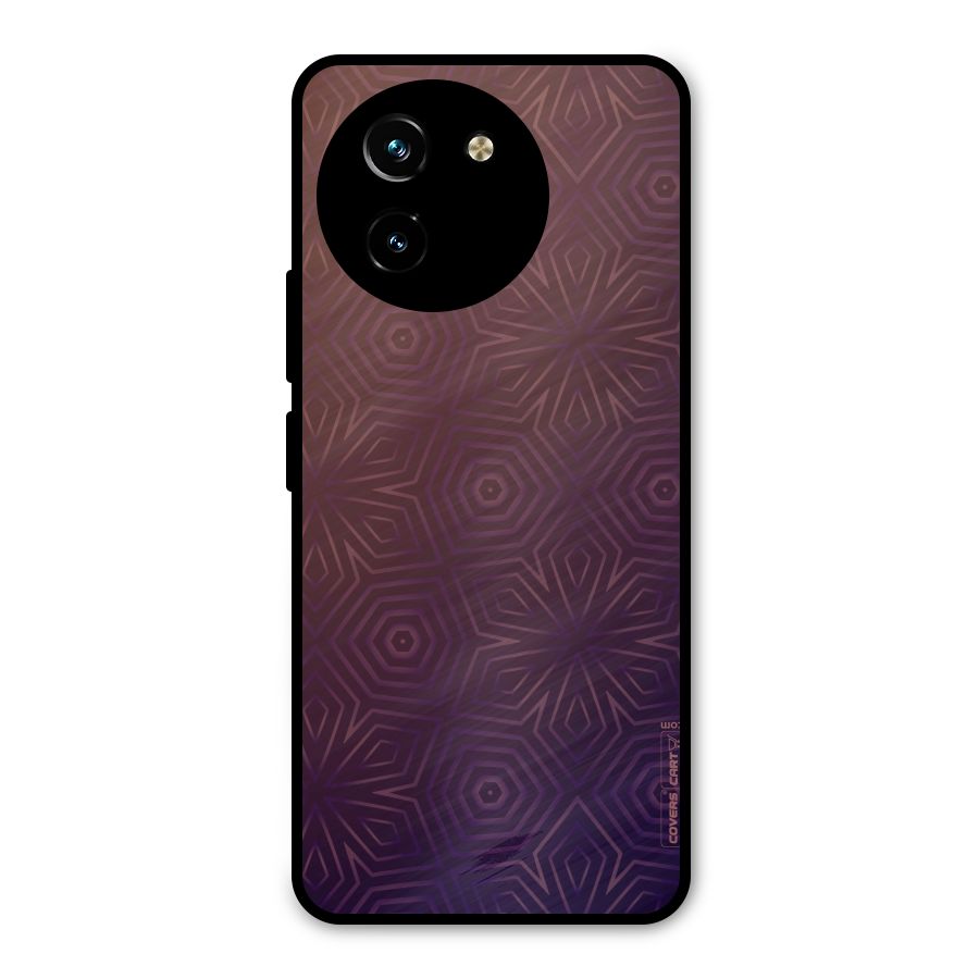 Lavish Purple Pattern Metal Back Case for Vivo T3x