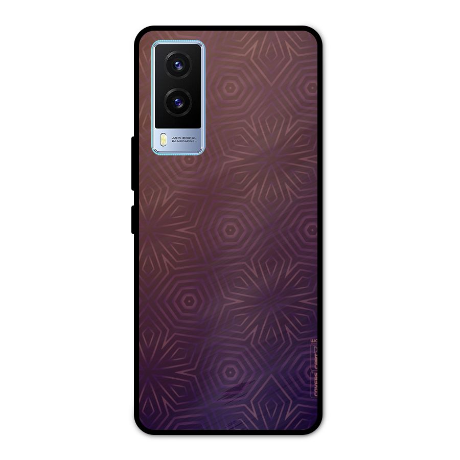 Lavish Purple Pattern Metal Back Case for Vivo V21e 5G
