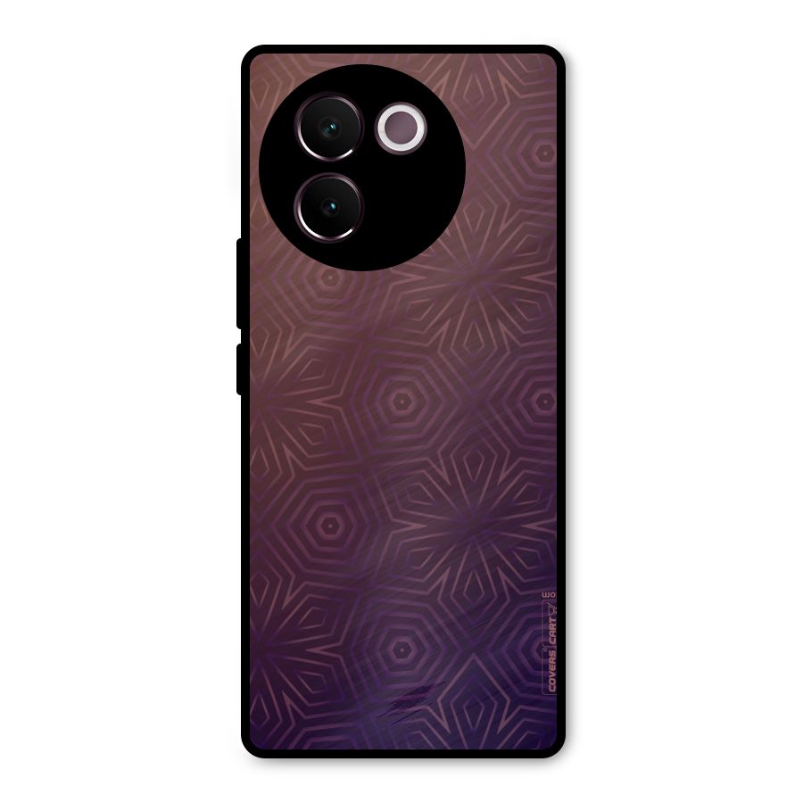 Lavish Purple Pattern Metal Back Case for Vivo V30e