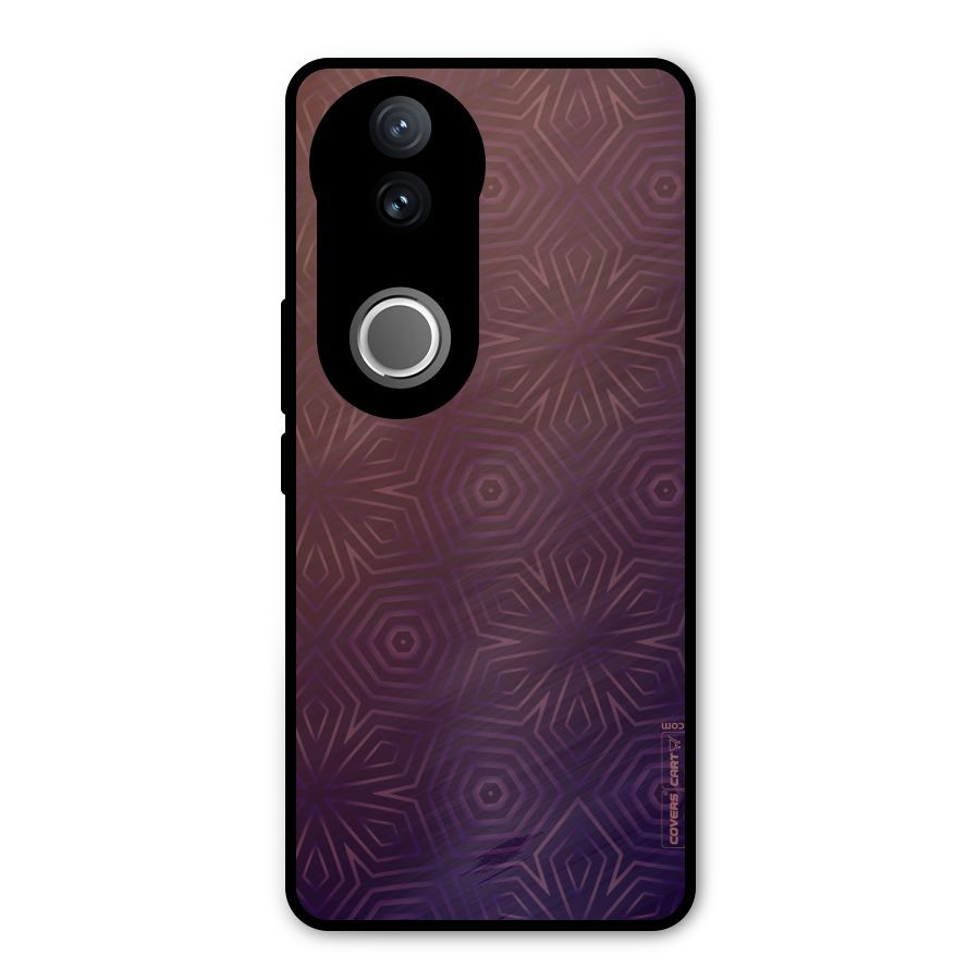 Lavish Purple Pattern Metal Back Case for Vivo V50