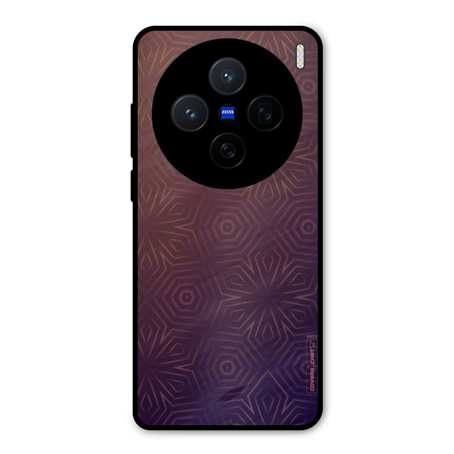 Lavish Purple Pattern Metal Back Case for Vivo X200