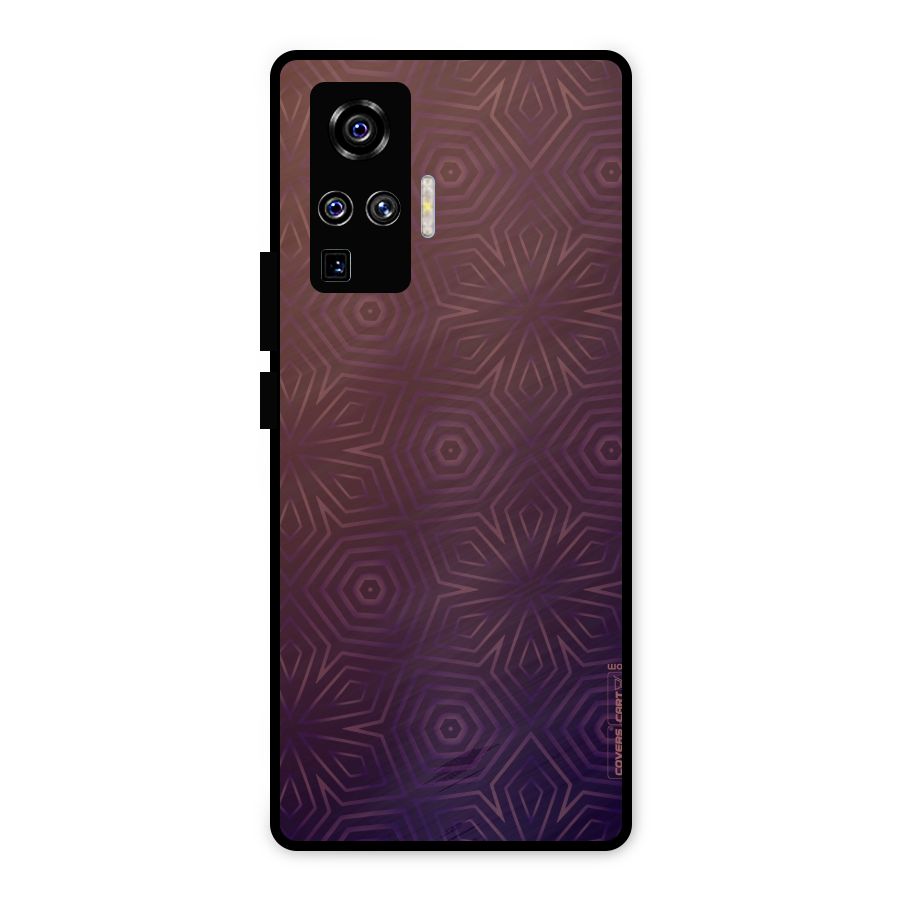 Lavish Purple Pattern Metal Back Case for Vivo X50 Pro