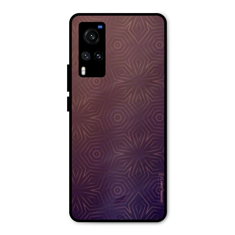 Lavish Purple Pattern Metal Back Case for Vivo X60