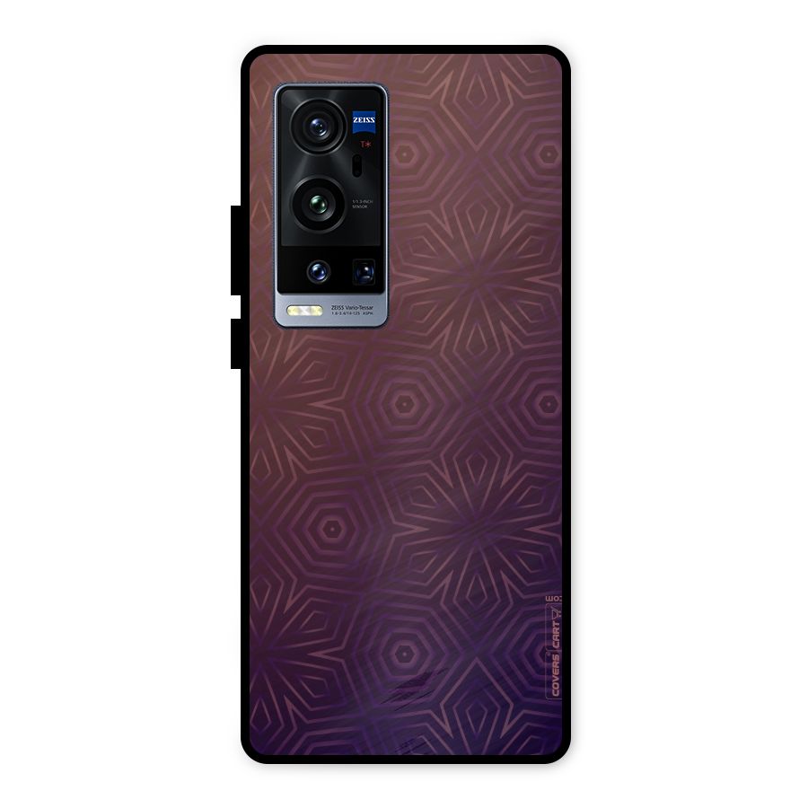 Lavish Purple Pattern Metal Back Case for Vivo X60 Pro Plus