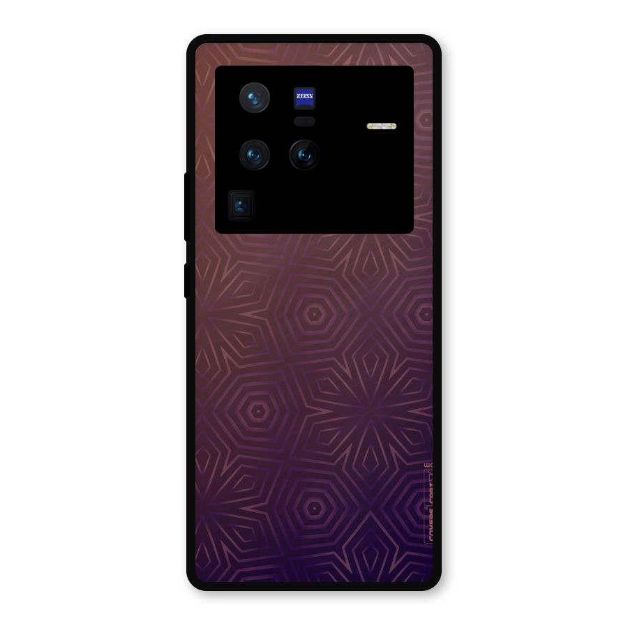 Lavish Purple Pattern Metal Back Case for Vivo X80 Pro