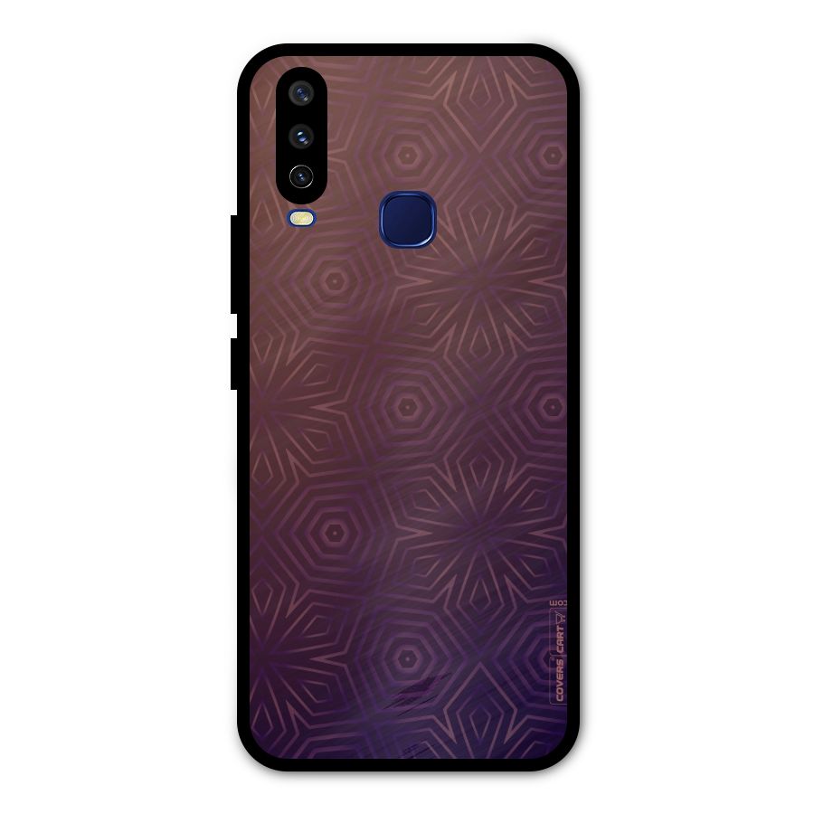 Lavish Purple Pattern Metal Back Case for Vivo Y12
