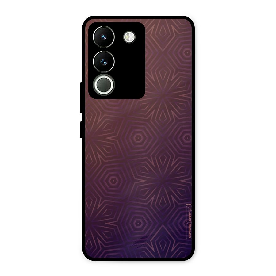 Lavish Purple Pattern Metal Back Case for Vivo Y200