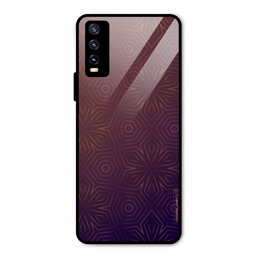 Lavish Purple Pattern Metal Back Case for Vivo Y20g