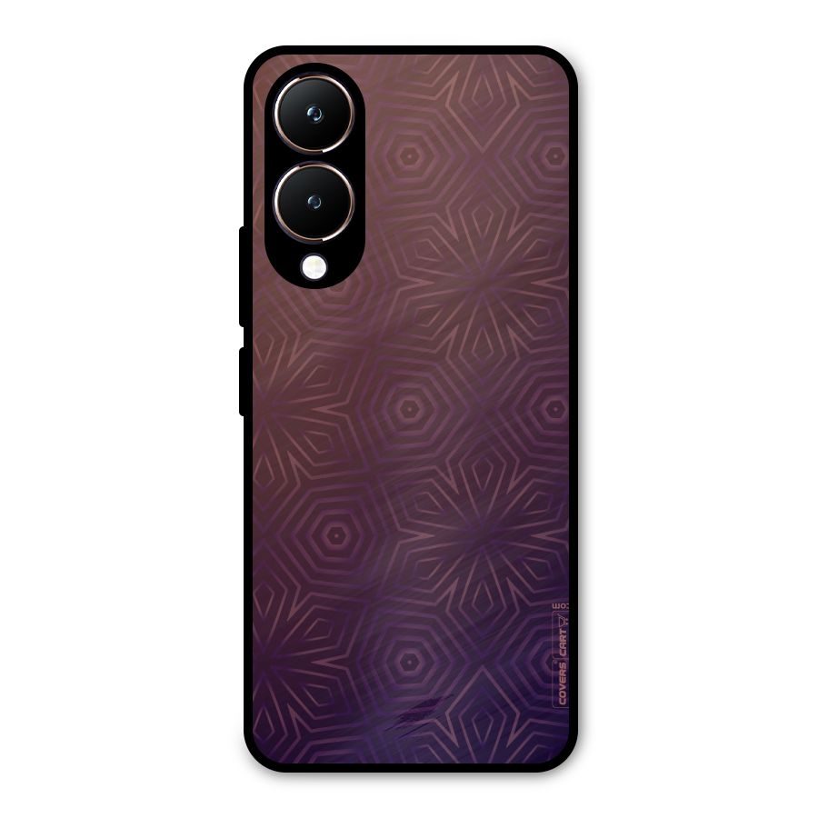 Lavish Purple Pattern Metal Back Case for Vivo Y28