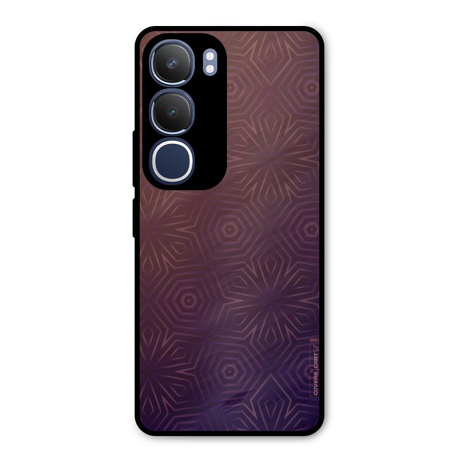Lavish Purple Pattern Metal Back Case for Vivo Y29