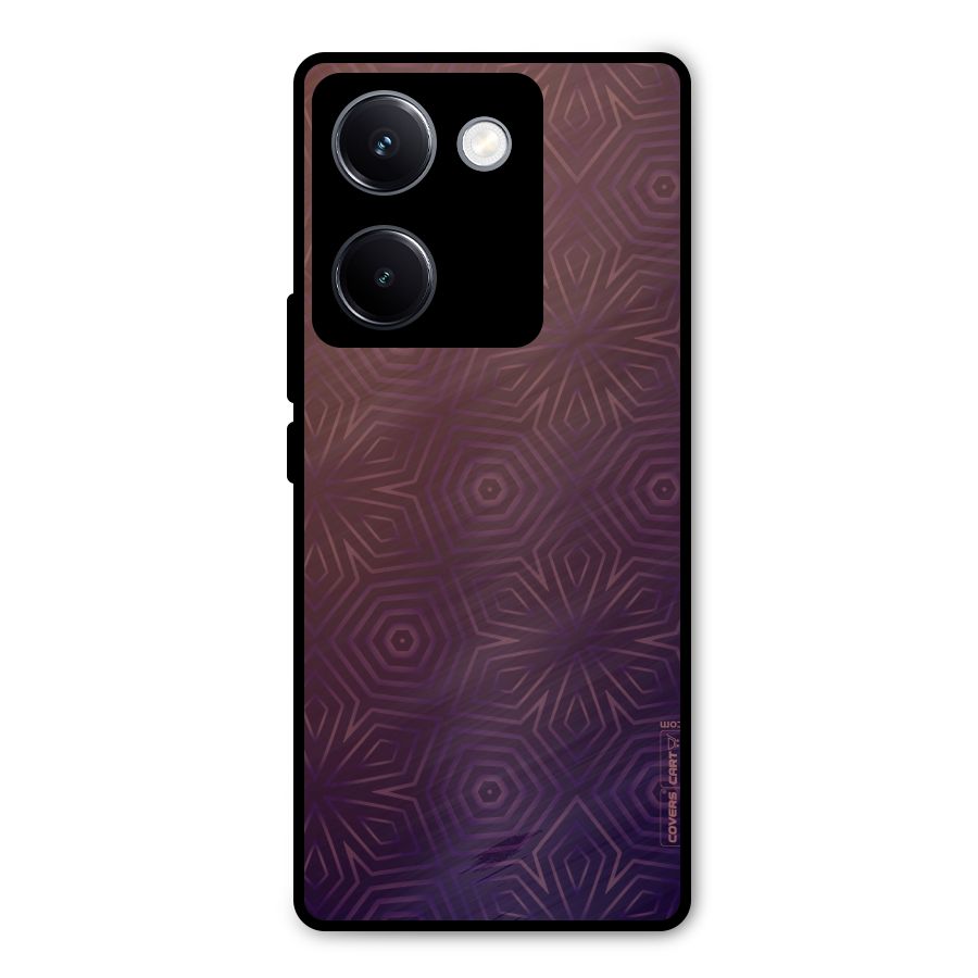 Lavish Purple Pattern Metal Back Case for Vivo Y300 Plus