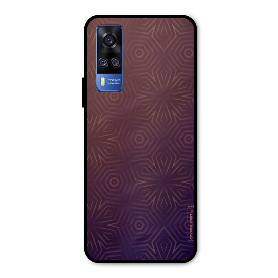 Lavish Purple Pattern Metal Back Case for Vivo Y31