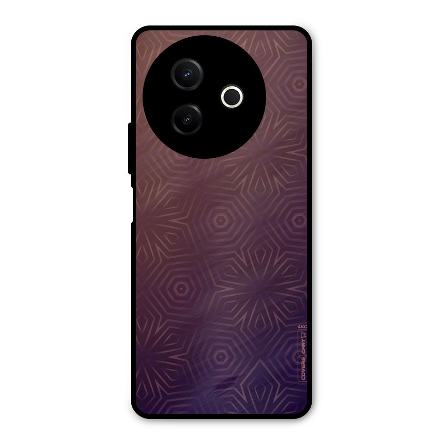 Lavish Purple Pattern Metal Back Case for Vivo Y39