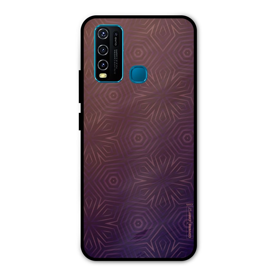 Lavish Purple Pattern Metal Back Case for Vivo Y50