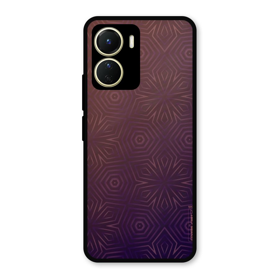 Lavish Purple Pattern Metal Back Case for Vivo Y56
