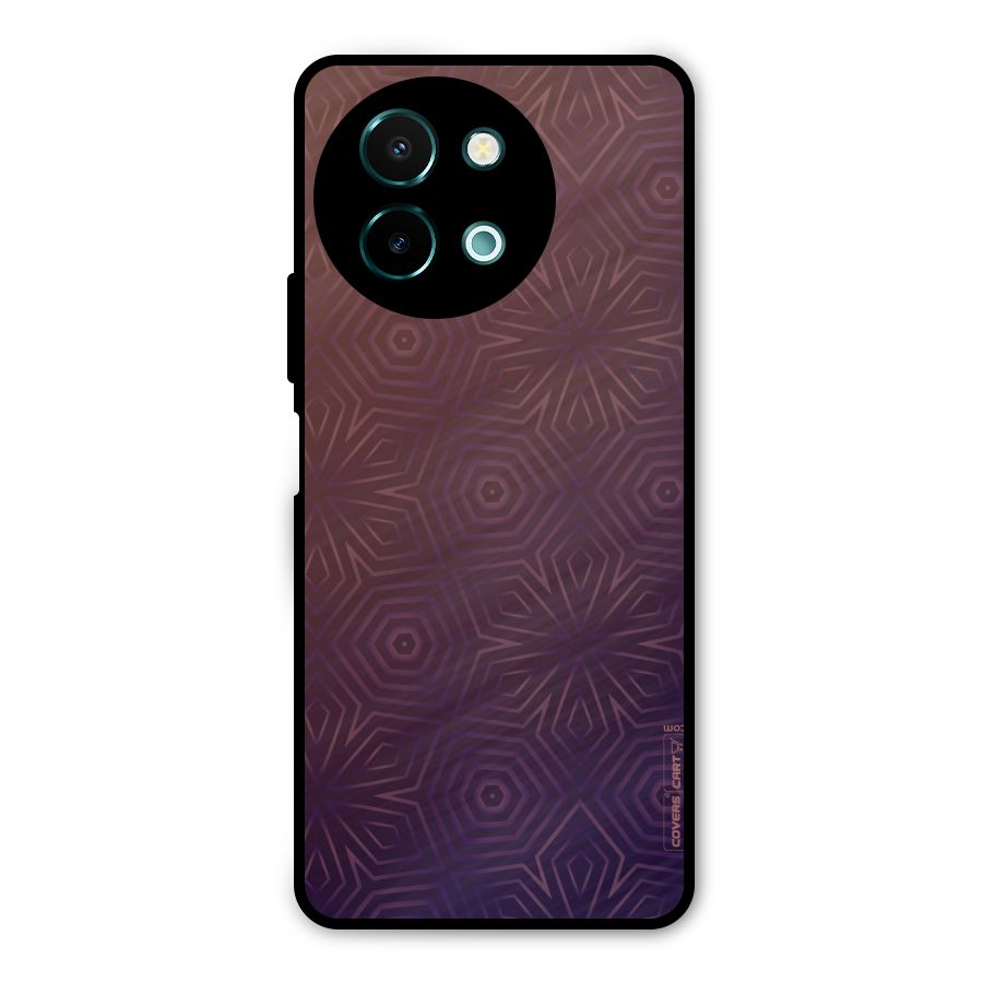 Lavish Purple Pattern Metal Back Case for Vivo Y58