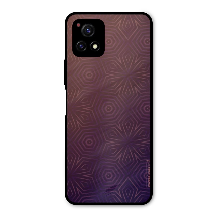 Lavish Purple Pattern Metal Back Case for Vivo Y72 5G
