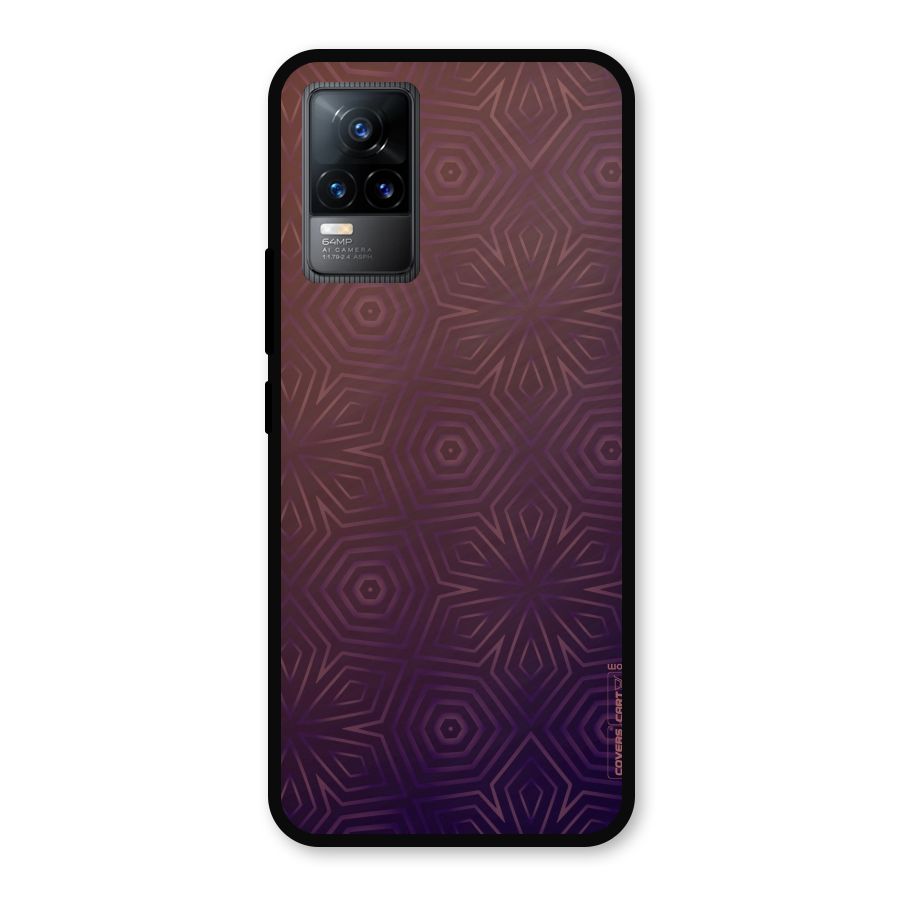 Lavish Purple Pattern Metal Back Case for Vivo Y73