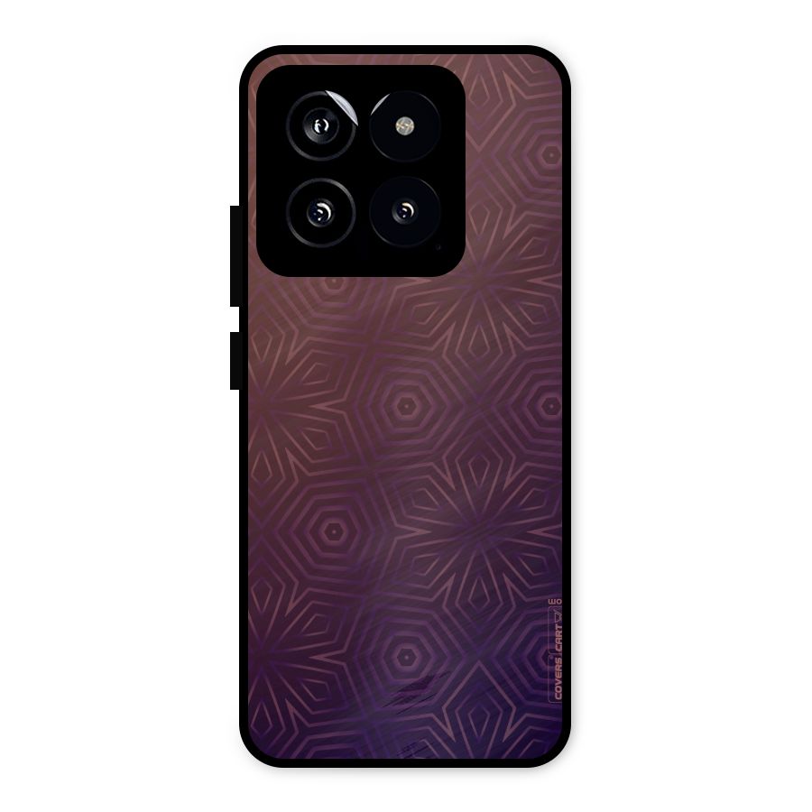 Lavish Purple Pattern Metal Back Case for Xiaomi 14