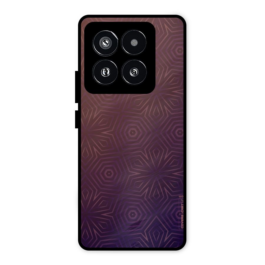 Lavish Purple Pattern Metal Back Case for Xiaomi 14 Pro