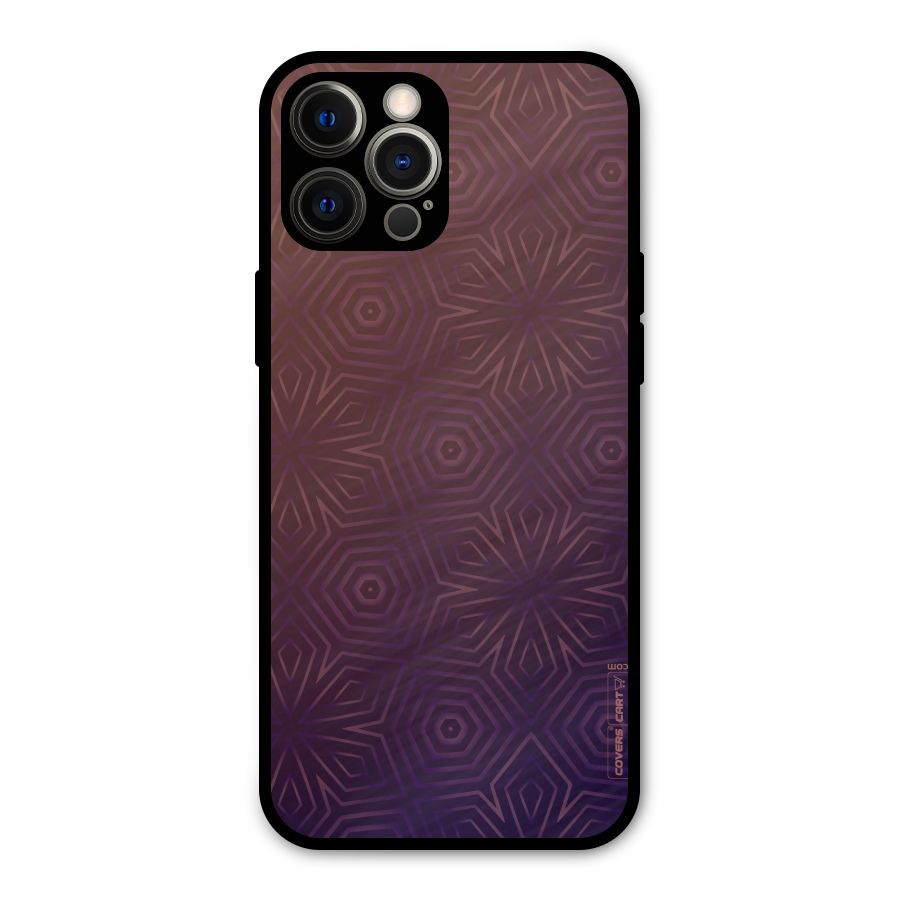 Lavish Purple Pattern Metal Back Case for iPhone 12 Pro Max